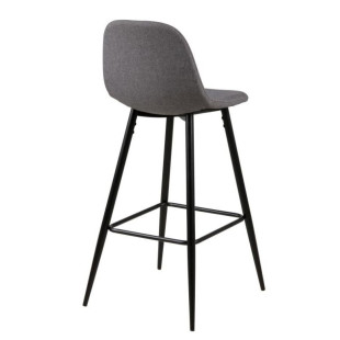 Krzesło barowe Actona Wilma | Szare/Czarny | H65cm