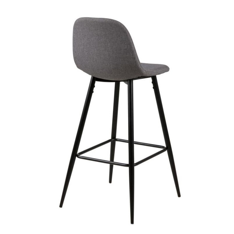Krzesło barowe Actona Wilma | Szare/Czarny | H65cm
