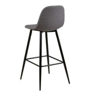 Krzesło barowe Actona Wilma | Szare/Czarny | H65cm