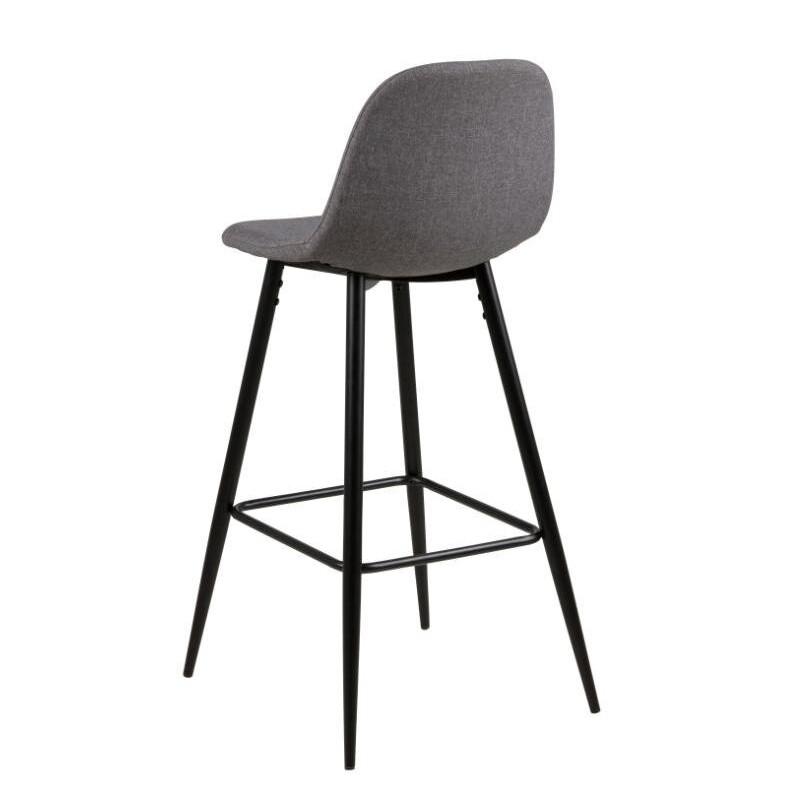 Krzesło barowe Actona Wilma | Szare/Czarny | H65cm