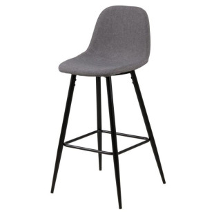 Krzesło barowe Actona Wilma | Szare/Czarny | H65cm