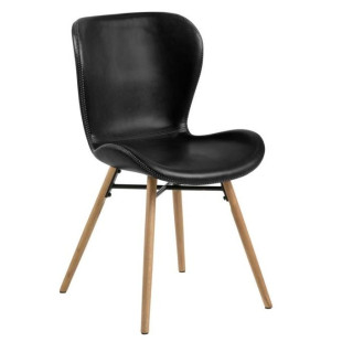 Krzesło Actona Batilda: Retro design, eko-skóra, drewno - [Nazwa Sklepu]