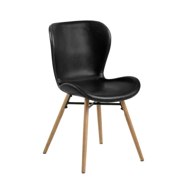 Krzesło Actona Batilda: Retro design, eko-skóra, drewno - [Nazwa Sklepu]