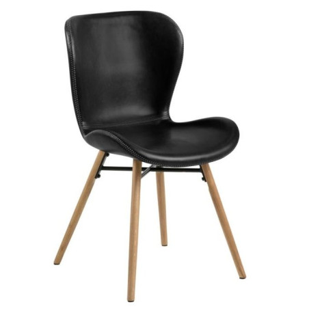 Krzesło Actona Batilda: Retro design, eko-skóra, drewno - [Nazwa Sklepu]