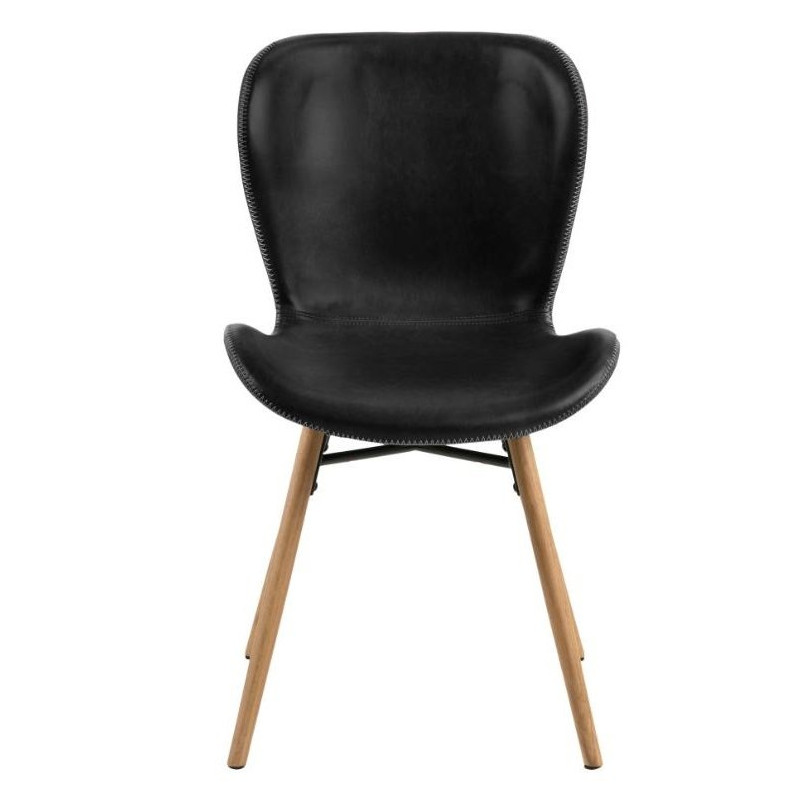 Krzesło Actona Batilda: Retro design, eko-skóra, drewno - [Nazwa Sklepu]