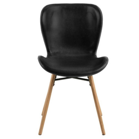 Krzesło Actona Batilda: Retro design, eko-skóra, drewno - [Nazwa Sklepu]