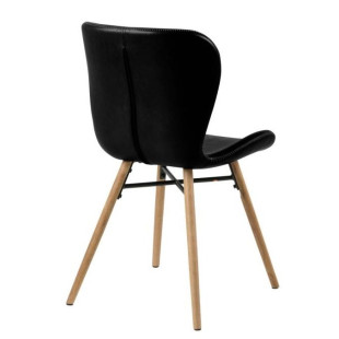 Krzesło Actona Batilda: Retro design, eko-skóra, drewno - [Nazwa Sklepu]