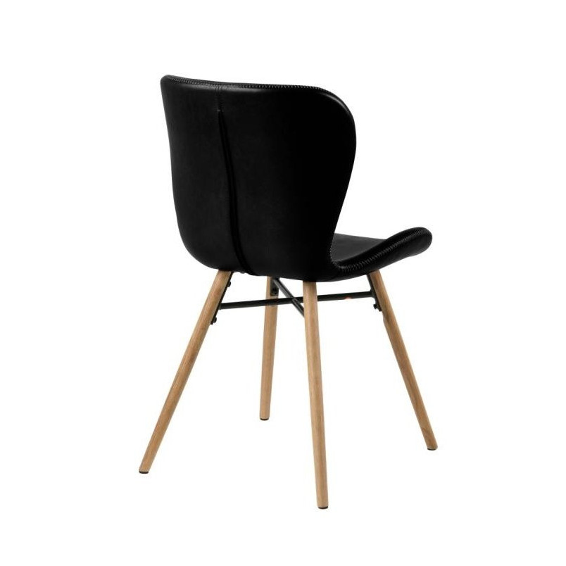 Krzesło Actona Batilda: Retro design, eko-skóra, drewno - [Nazwa Sklepu]