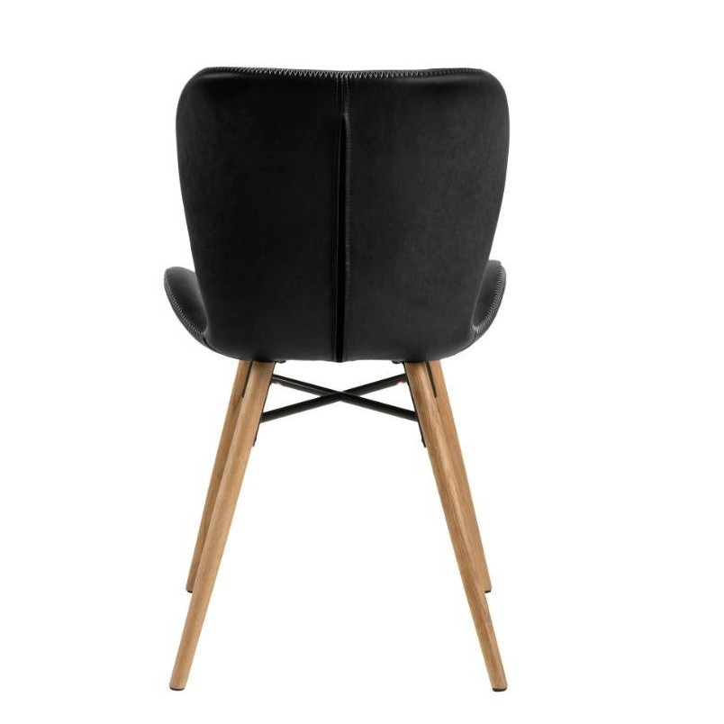 Krzesło Actona Batilda: Retro design, eko-skóra, drewno - [Nazwa Sklepu]