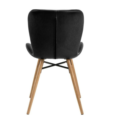 Krzesło Actona Batilda: Retro design, eko-skóra, drewno - [Nazwa Sklepu]