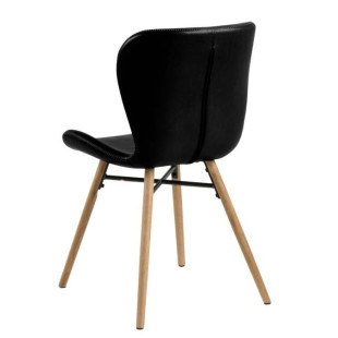 Krzesło Actona Batilda: Retro design, eko-skóra, drewno - [Nazwa Sklepu]