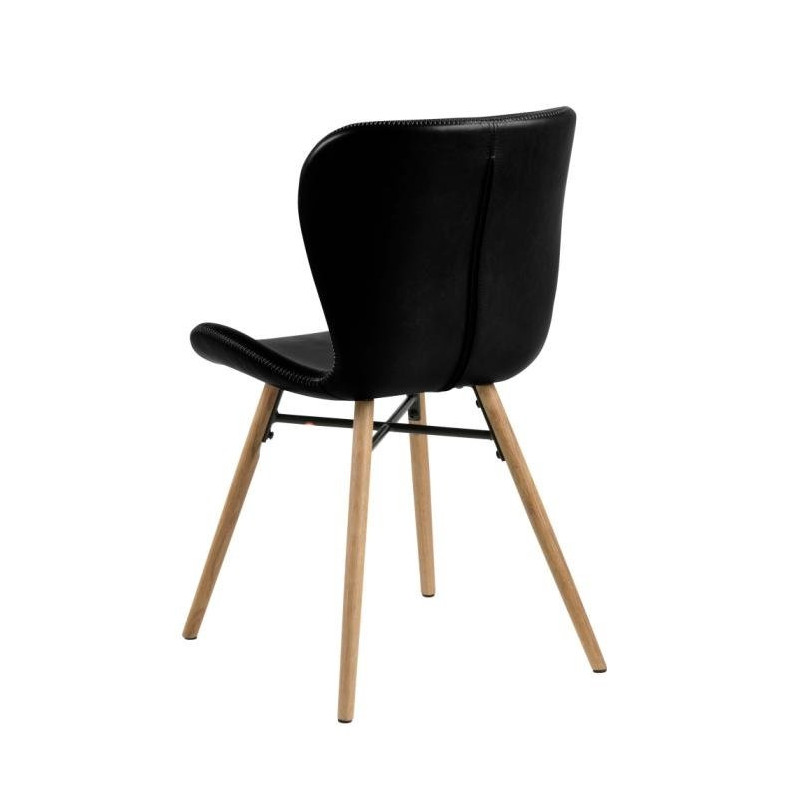 Krzesło Actona Batilda: Retro design, eko-skóra, drewno - [Nazwa Sklepu]