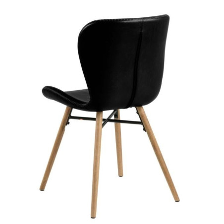 Krzesło Actona Batilda: Retro design, eko-skóra, drewno - [Nazwa Sklepu]
