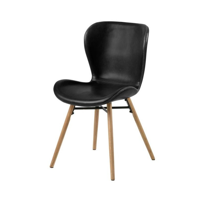 Krzesło Actona Batilda: Retro design, eko-skóra, drewno - [Nazwa Sklepu]