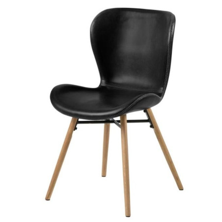 Krzesło Actona Batilda: Retro design, eko-skóra, drewno - [Nazwa Sklepu]