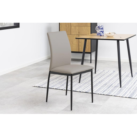Krzesło Actona Demina PU - Beżowe, Elegancki Design | Sklep z Krzesłami