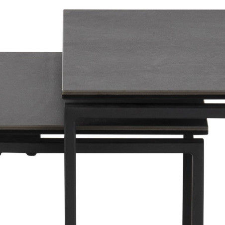 Zestaw stolików Katrine Actona | Czarny | Loftowy Design