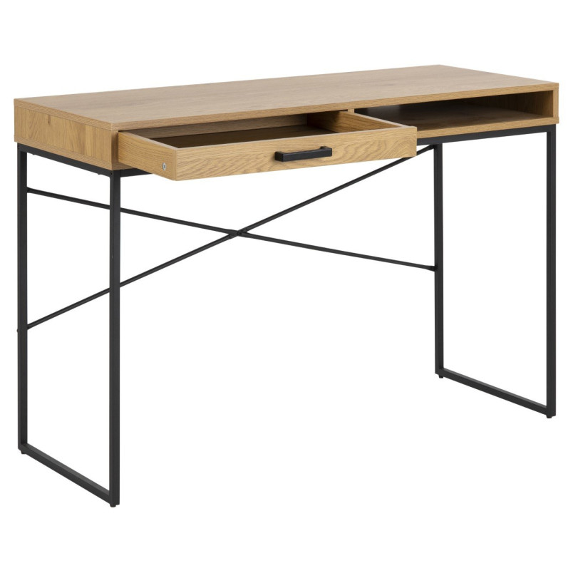 Biurko Actona Seaford 110cm - Dąb/Czarny | Nowoczesny Design
