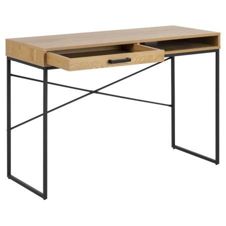 Biurko Actona Seaford 110cm - Dąb/Czarny | Nowoczesny Design