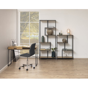 Biurko Actona Seaford 110cm - Dąb/Czarny | Nowoczesny Design