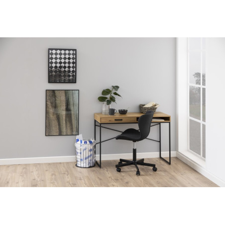 Biurko Actona Seaford 110cm - Dąb/Czarny | Nowoczesny Design