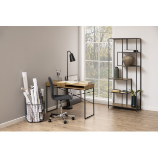 Biurko Actona Seaford 110cm - Dąb/Czarny | Nowoczesny Design