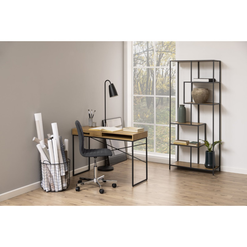 Biurko Actona Seaford 110cm - Dąb/Czarny | Nowoczesny Design