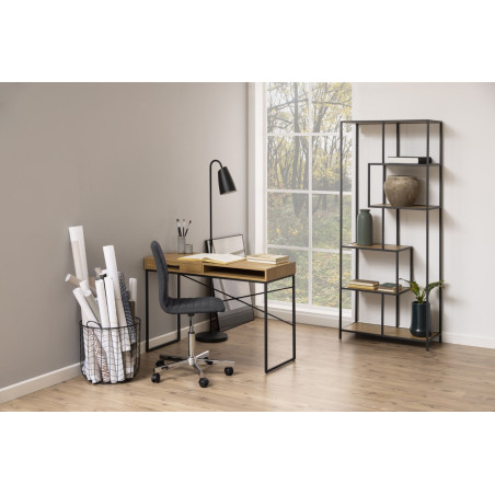Biurko Actona Seaford 110cm - Dąb/Czarny | Nowoczesny Design