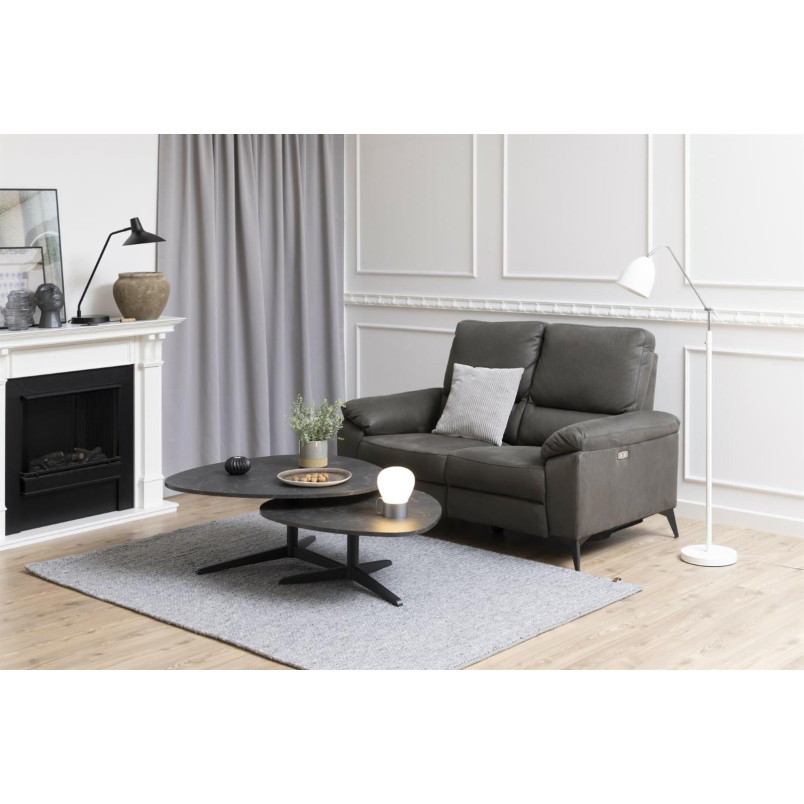 Sofa 2-osobowa rozkładana Actona Rana | Szara, USB, Reg. Oparcie