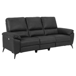 Sofa 3-osobowa rozkładana Actona Rana | Szara, USB, Reg. Oparcie