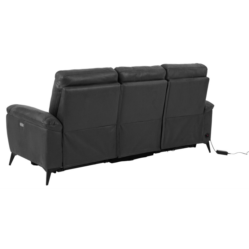 Sofa 3-osobowa rozkładana Actona Rana | Szara, USB, Reg. Oparcie