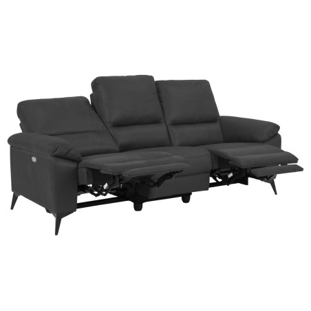 Sofa 3-osobowa rozkładana Actona Rana | Szara, USB, Reg. Oparcie