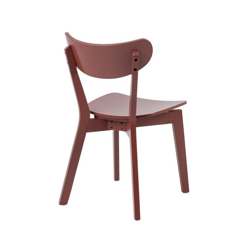 Krzesło drewniane Roxby bordowe Actona - Stylowy design