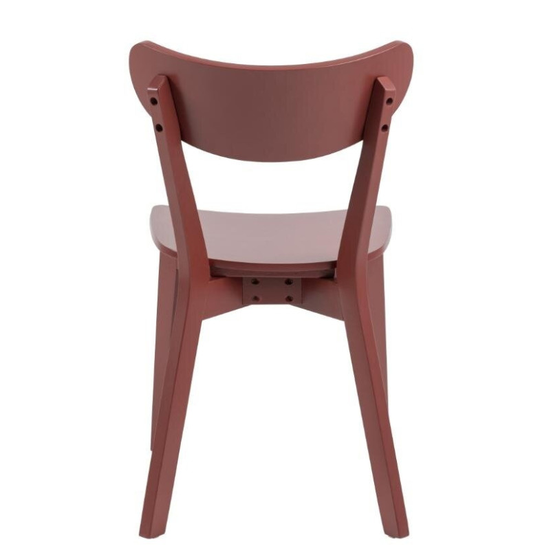Krzesło drewniane Roxby bordowe Actona - Stylowy design