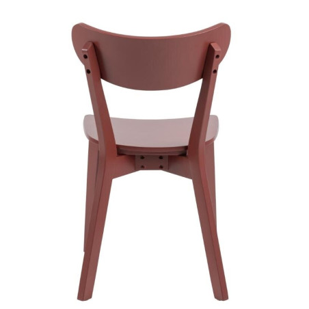 Krzesło drewniane Roxby bordowe Actona - Stylowy design