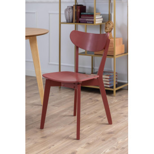 Krzesło drewniane Roxby bordowe Actona - Stylowy design