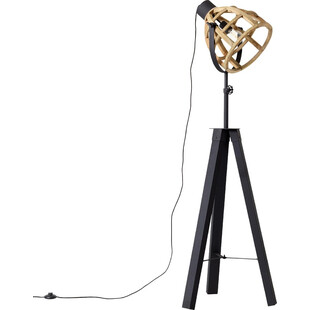 Lampa drewniana podłogowa Matrix Postarzane drewno/Czarny korund marki Brilliant