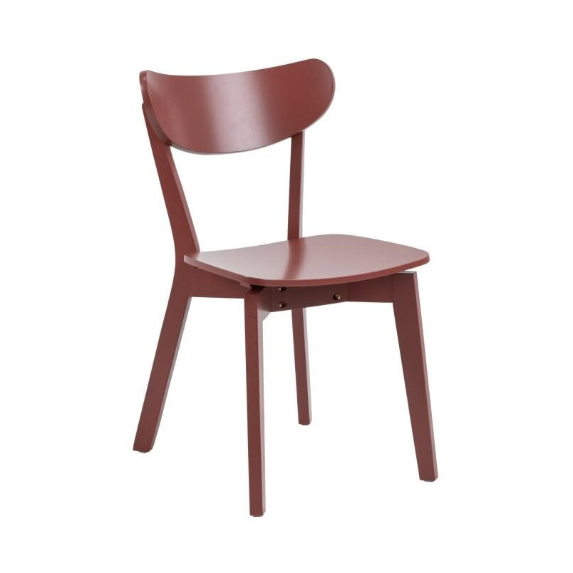 Krzesło drewniane Roxby bordowe Actona - Stylowy design