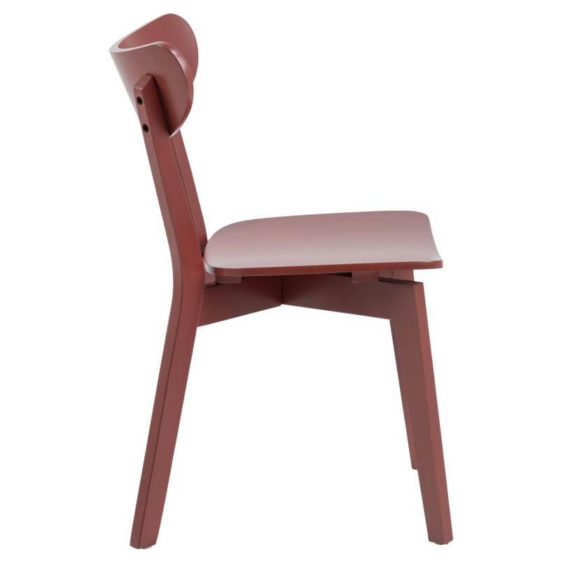 Krzesło drewniane Roxby bordowe Actona - Stylowy design