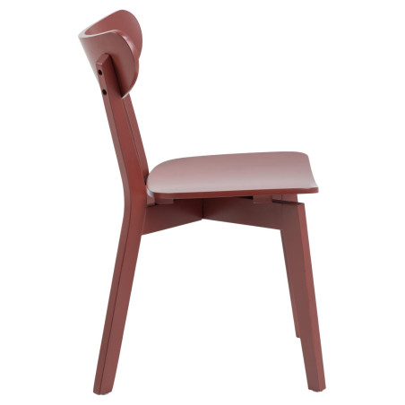Krzesło drewniane Roxby bordowe Actona - Stylowy design