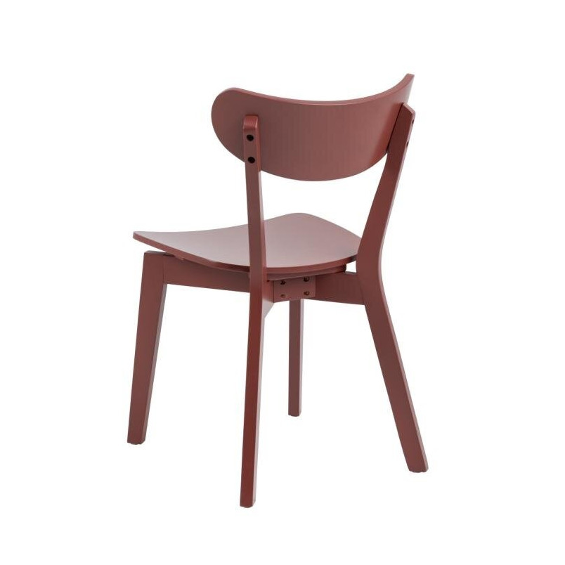 Krzesło drewniane Roxby bordowe Actona - Stylowy design