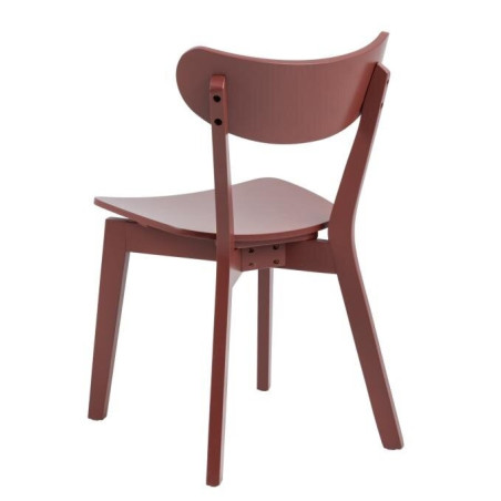 Krzesło drewniane Roxby bordowe Actona - Stylowy design