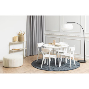 Stół okrągły biały Actona Roxby 105cm - Elegancki design
