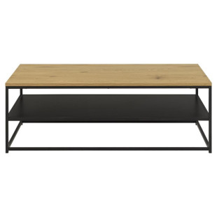 Stolik kawowy loft Actona Gila | Dąb dziki / Czarny | 120x60cm