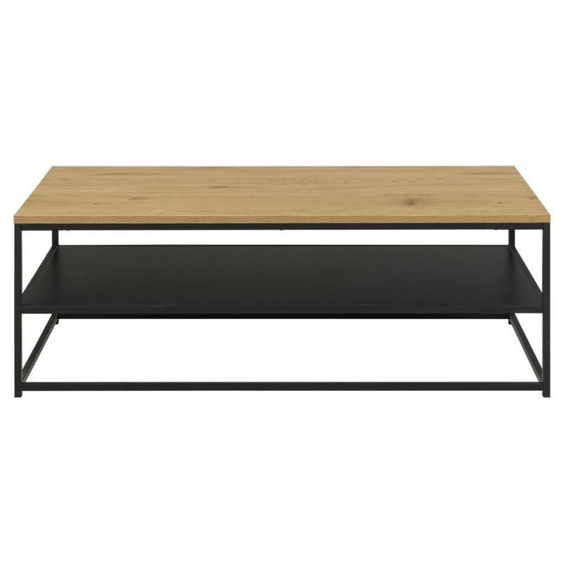 Stolik kawowy loft Actona Gila | Dąb dziki / Czarny | 120x60cm