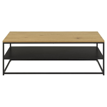 Stolik kawowy loft Actona Gila | Dąb dziki / Czarny | 120x60cm