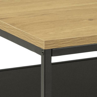 Stolik kawowy loft Actona Gila | Dąb dziki / Czarny | 120x60cm