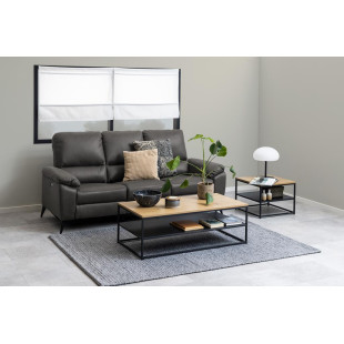 Stolik kawowy loft Actona Gila | Dąb dziki / Czarny | 120x60cm