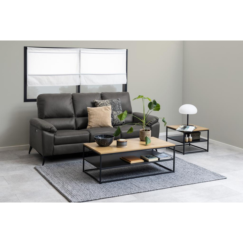 Stolik kawowy loft Actona Gila | Dąb dziki / Czarny | 120x60cm