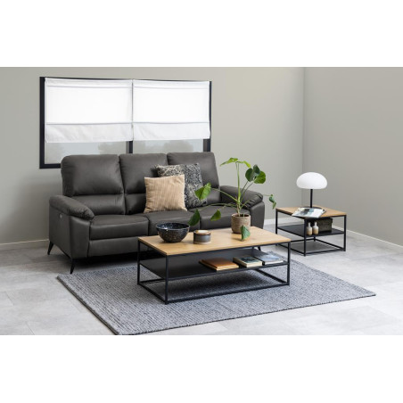 Stolik kawowy loft Actona Gila | Dąb dziki / Czarny | 120x60cm